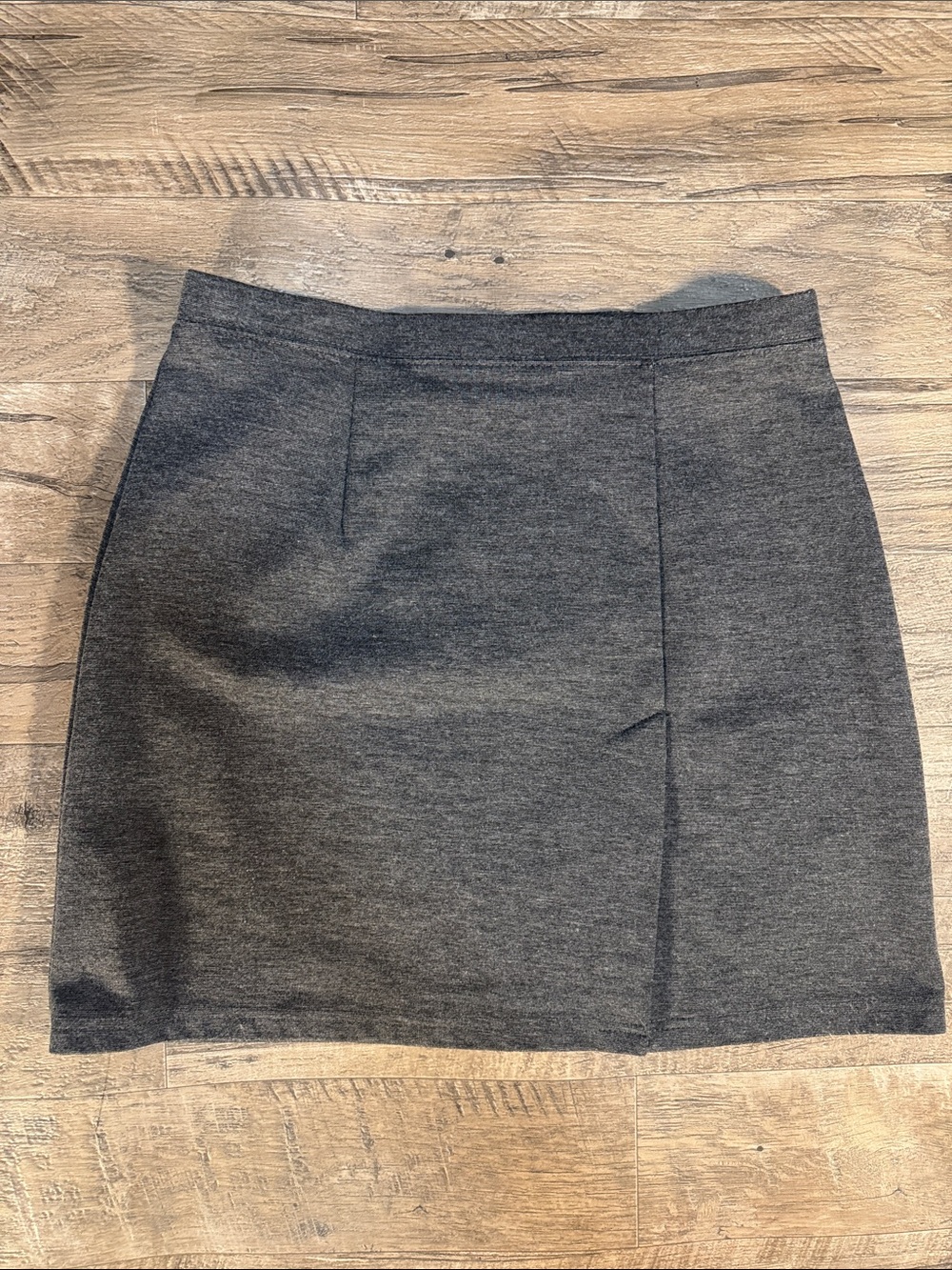 Express Charcoal Mini Skirt with Front Slit - Size M